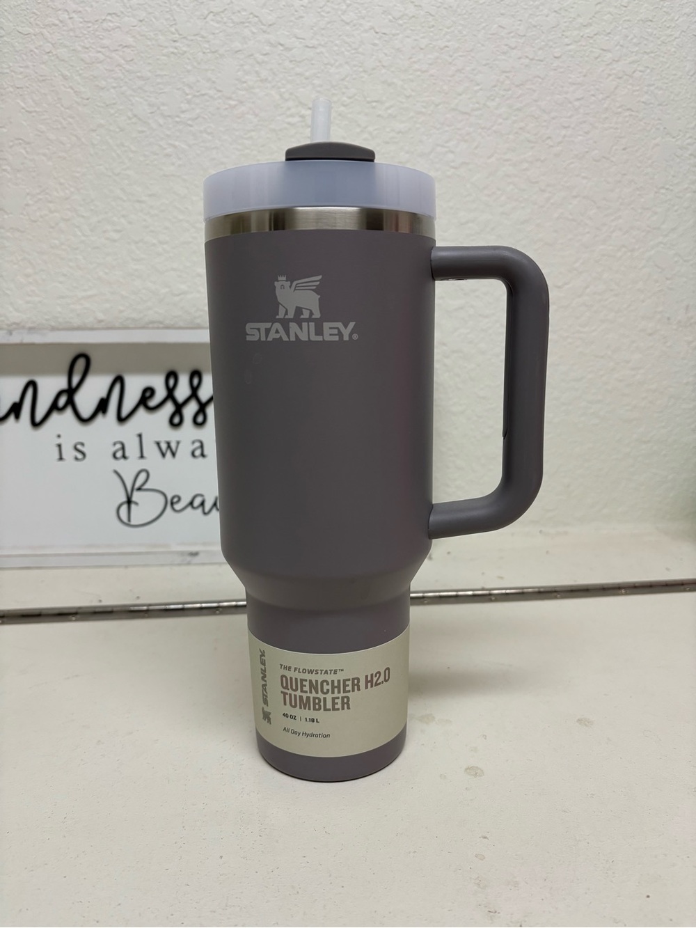 Stanley Gray Quencher H2.0 Tumbler with Handle and Straw Lid